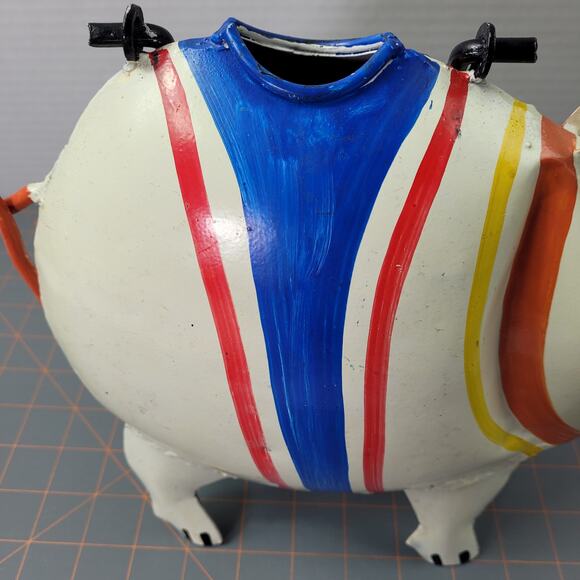 Scooter the Pig Metal Novelty Watering Can Garden Decor - Picture 7 of 11